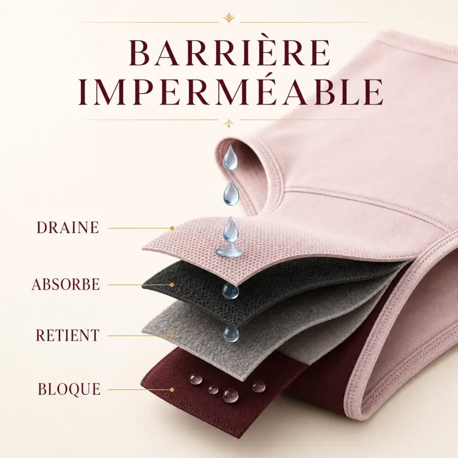 Barrière imperméable : draine, absorbe, retient, bloque